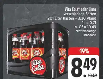 Edeka Vita cola oder limo Angebot