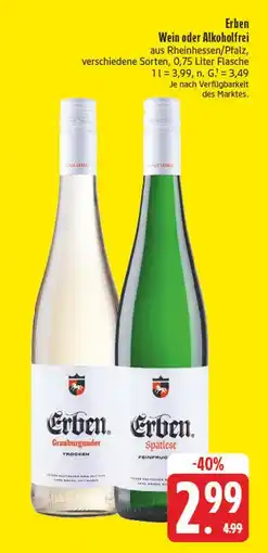 Edeka Erben wein oder alkoholfrei Angebot