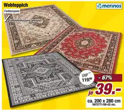 Poco Fußbodenheizung geeignetmerinos webteppich Angebot