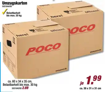 Poco Poco umzugskarton Angebot