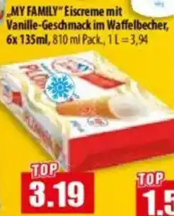 Mix Markt MY FAMILY Eiscreme mit Vanille-Geschmack Angebot