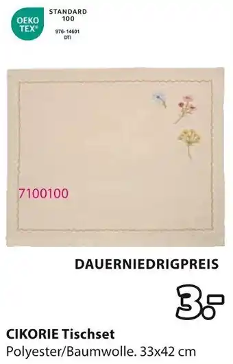 Jysk CIKORIE Tischset Angebot