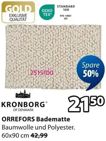 Jysk KRONBORG ORREFORS Badematte Angebot