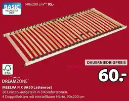 Jysk DREAMZONE MEELVA FIX BA50 Lattenrost Angebot