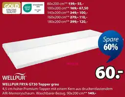 Jysk WELLPUR FRYA GT30 Topper grau Angebot