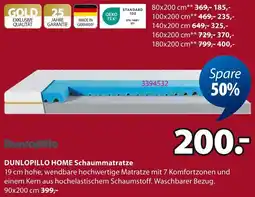 Jysk DUNLOPILLO HOME Schaummatratze Angebot