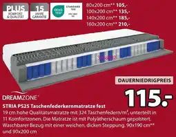Jysk DREAMZONE STRIA PS25 Taschenfederkernmatratze fest Angebot