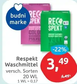 Budni Respekt Waschmittel Angebot