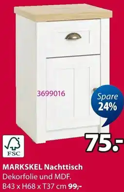 Jysk MARKSKEL Nachttisch Angebot