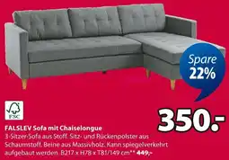 Jysk FALSLEV Sofa mit Chaiselongue Angebot