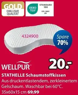 Jysk WELLPUR STATHELLE Schaumstoffkissen Angebot