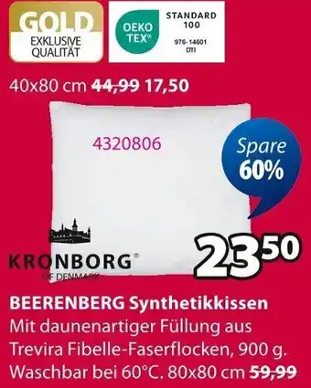 Jysk KRONBORG BEERENBERG Synthetikkissen Angebot