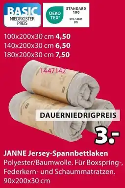 Jysk JANNE Jersey-Spannbettlaken Angebot