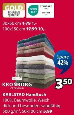 Jysk KRONBORG KARLSTAD Handtuch Angebot