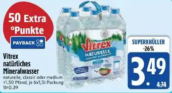 Edeka Vitrex natürliches Mineralwasser Angebot