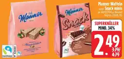 Edeka Manner Waffeln oder Snack minis Angebot