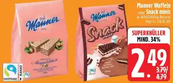 Edeka Manner Waffeln oder Snack minis Angebot