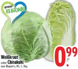 Edeka Weiẞkraut oder Chinakohl Angebot