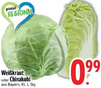 Edeka Weiẞkraut oder Chinakohl Angebot