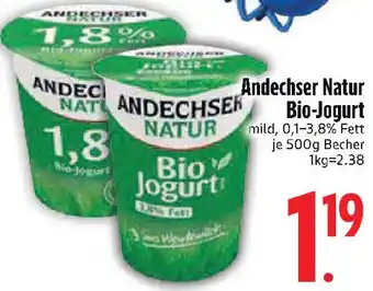 Edeka Andechser Natur Bio-Jogurt Angebot