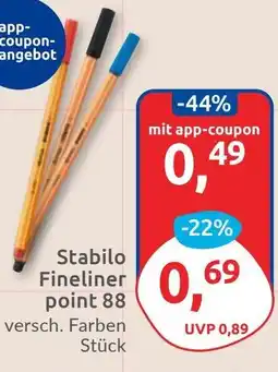 Budni Stabilo Fineliner point 88 Angebot
