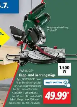 Lidl PARKSIDE Kapp- und Gehrungssäge Angebot