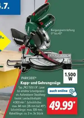 Lidl PARKSIDE Kapp- und Gehrungssäge Angebot
