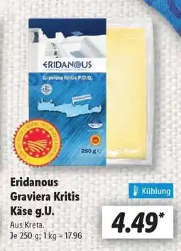 Lidl Eridanous Graviera Kritis Käse g.U Angebot