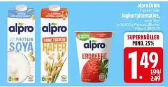 Edeka alpro Drink haltbar oder Joghurtalternative Angebot