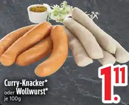 Edeka Curry-Knacker oder Wollwurst Angebot
