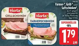 Edeka Herta Farmer-, Grill- oder Saftschinken Angebot