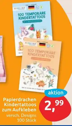 Budni Papierdrachen Kindertattoos zum Aufkleben Angebot