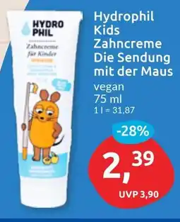 Budni Hydrophil Kids Zahncreme Die Sendung mit der Maus Angebot