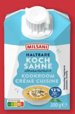 Aldi Nord Milsani Haltbare Kochsahne Angebot