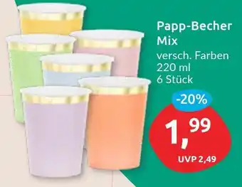 Budni Papp-Becher Mix Angebot