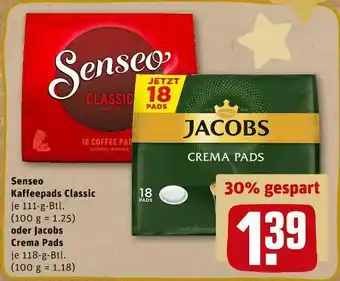 REWE Senseo oder jacobs kaffeepads Angebot