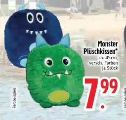 Edeka Monster Plüschkissen Angebot