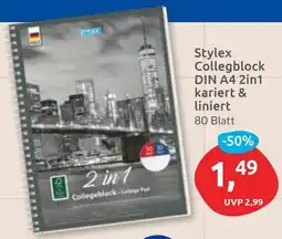 Budni Stylex Collegblock DIN A4 2in1 Angebot