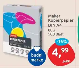 Budni Maker Kopierpapier DIN A4 Angebot