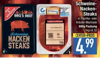 E-Center Schweine- Nacken- Steaks Angebot