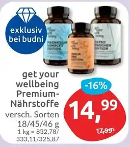 Budni get your wellbeing Premium- Nährstoffe Angebot