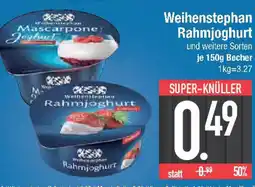E-Center Weihenstephan Rahmjoghurt Angebot