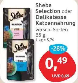 Budni Sheba Selection oder Delikatesse Katzennahrung Angebot