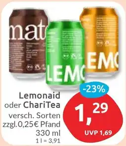 Budni Lemonaid oder ChariTea Angebot