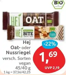 Budni Hej Oat- oder Nussriegel Angebot