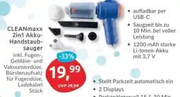 Budni CLEANmaxx 2in1 Akku- Handstaubsauger Angebot