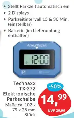 Budni Technaxx TX-272 Elektronische Parkscheibe Angebot