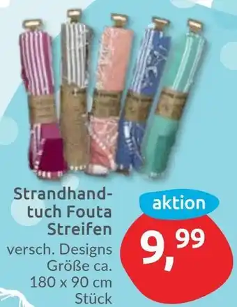 Budni Strandhandtuch Fouta Streifen Angebot