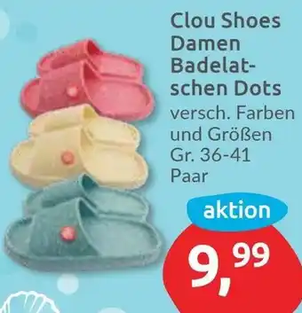 Budni Clou Shoes Damen Badelatschen Dots Angebot