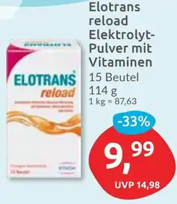 Budni Elotrans reload Elektrolyt- Pulver mit Vitaminen Angebot
